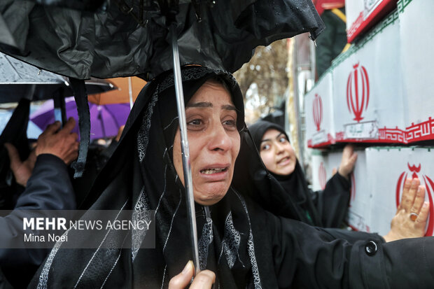 تشییع و تدفین ۱۳ بسیجی شهید محله قراملک تبریز