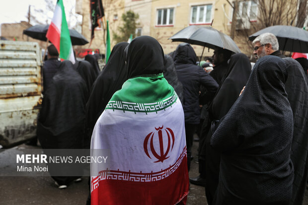 تشییع و تدفین ۱۳ بسیجی شهید محله قراملک تبریز