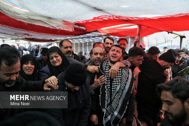 تشییع و تدفین ۱۳ بسیجی شهید محله قراملک تبریز