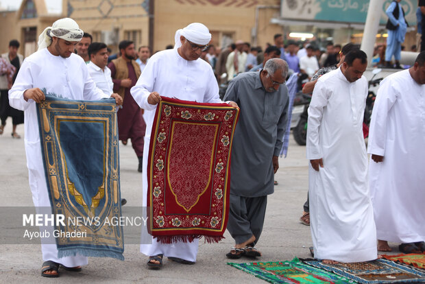 نماز عید سعید فطر اهل سنت در جزیره کیش