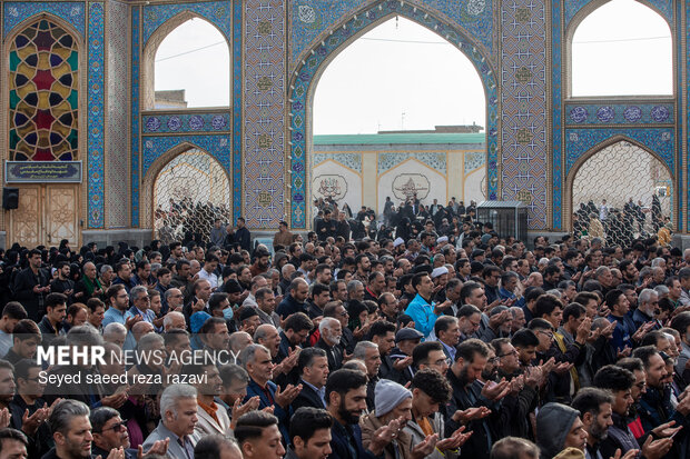 اقامه نماز عید سعید فطر در امام‌زاده هلال بن علی (ع)