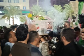 مراسم تشییع شهید حمید محمدی در عسلویه برگزار شد