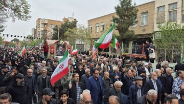 خروش تاریخی مردم کاشان در تشییع پیکر مطهر شهید سردار نائینی