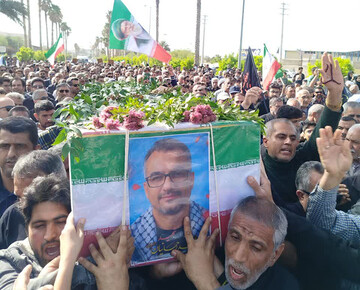 مراسم تشییع «شهید سید محمد رحمانیان» در جهرم برگزار شد