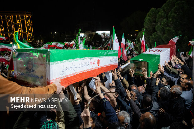 مراسم وداع با پیکر سردار شهید علی‌محمد نائینی