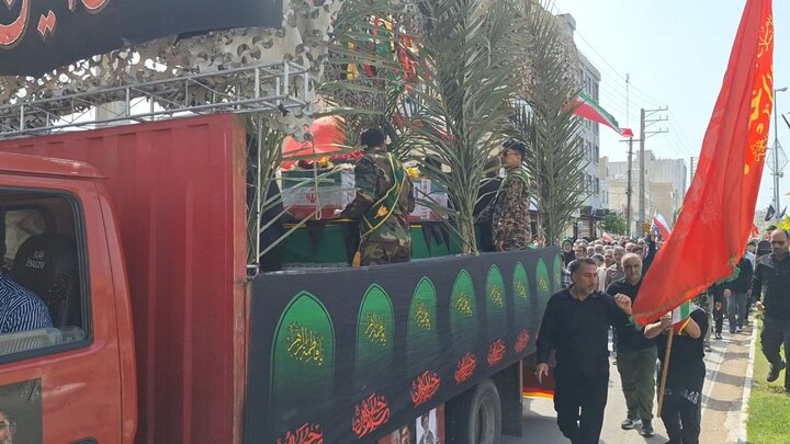 شهید مدافع وطن در گناوه تشییع و تدفین شد
