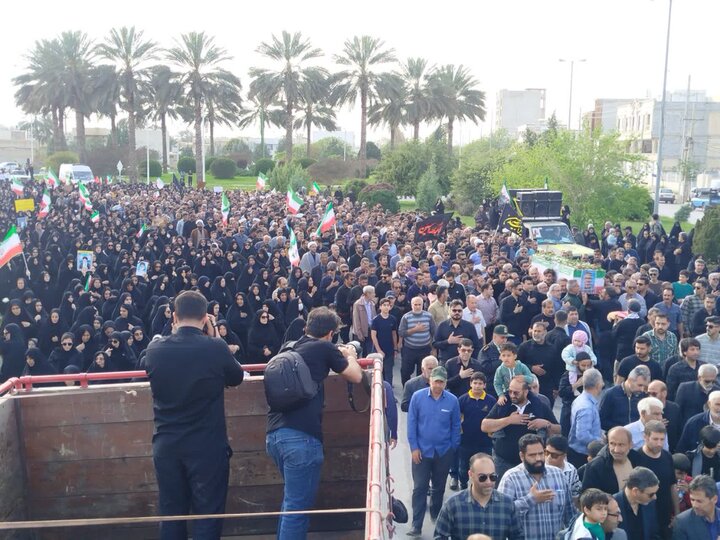 مراسم تشییع «شهید سید محمد رحمانیان» در جهرم برگزار شد