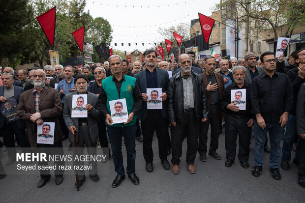 مراسم تشیع  پیکر سردار شهید علی‌محمد نائینی در کاشان