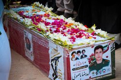 مراسم خاکسپاری شهید محمدرضا باصولی برگزار شد