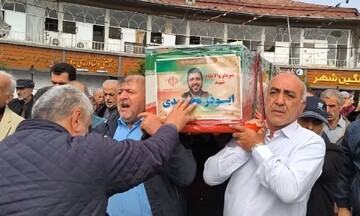 تشییع باشکوه سردار شهید «ابوذر محمدی» در تنکابن
