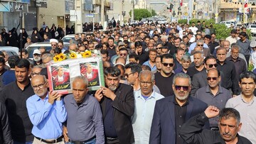 تشییع شهید «مجید بحرانی» دربندر دیر