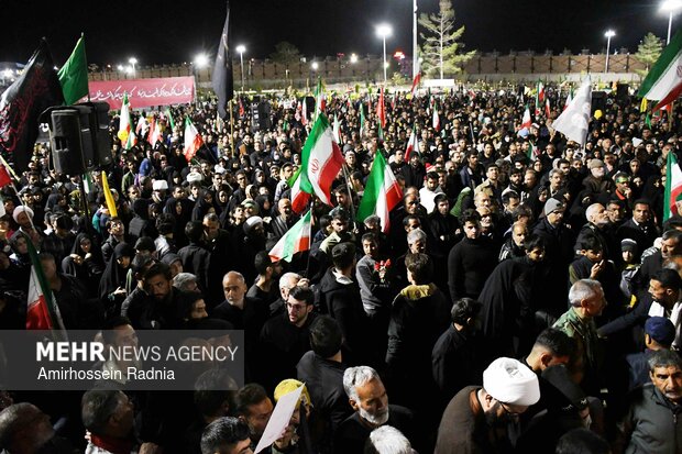 وداع با پیکر مطهر ۳ شهید در بیرجند