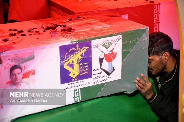 وداع با پیکر مطهر ۳ شهید در بیرجند