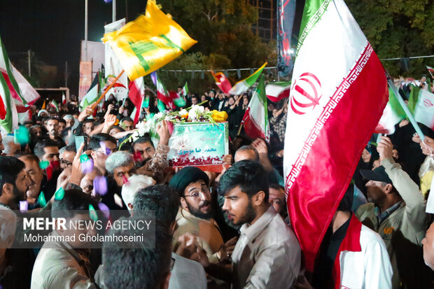 مراسم وداع با شهید «سید محمدرضا موسوی» در بوشهر