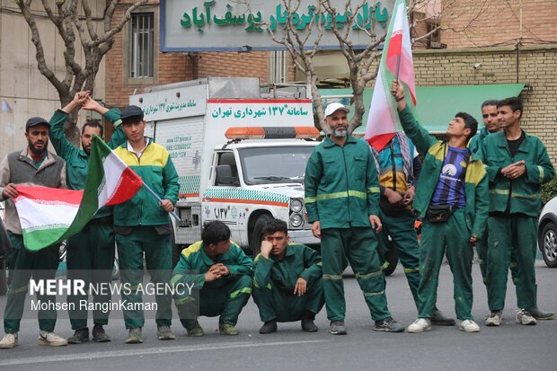 تشییع پیکر مطهر پاکبان شهید حسن خیران در تهران