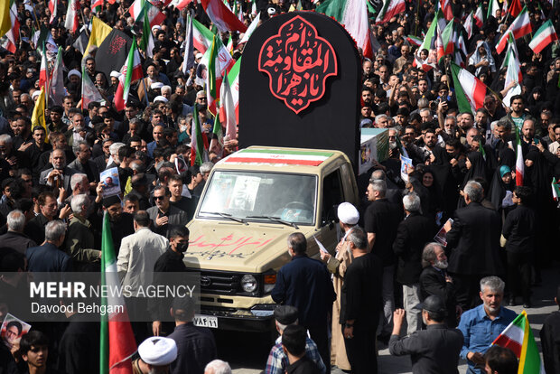 تشییع پیکر مطهر شهید «اسماعیل خطیب» در مشهد