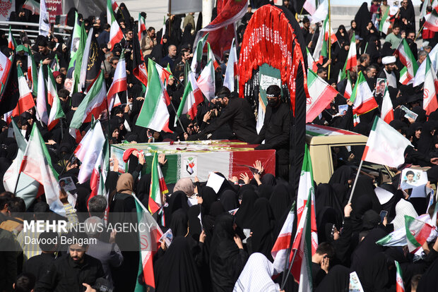 تشییع پیکر مطهر شهید «اسماعیل خطیب» در مشهد