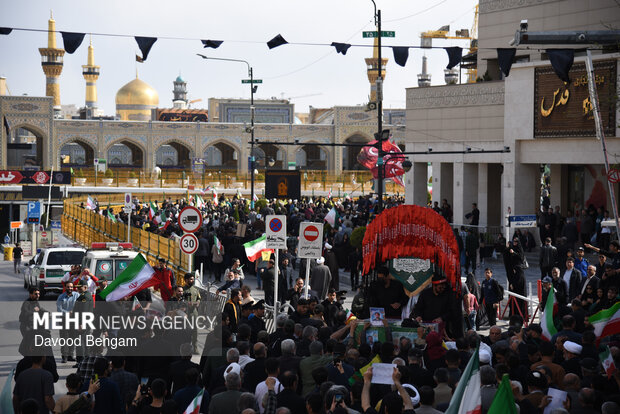 تشییع پیکر مطهر شهید «اسماعیل خطیب» در مشهد