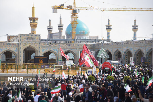 تشییع پیکر مطهر شهید «اسماعیل خطیب» در مشهد
