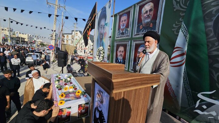 تشییع شهید «مجید بحرانی» دربندر دیر