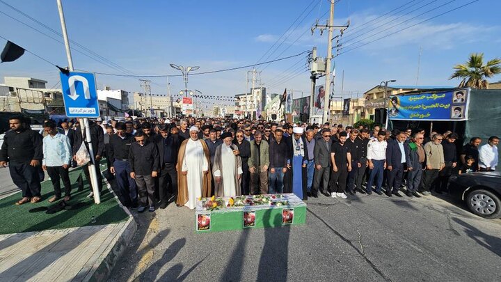 تشییع شهید «مجید بحرانی» دربندر دیر
