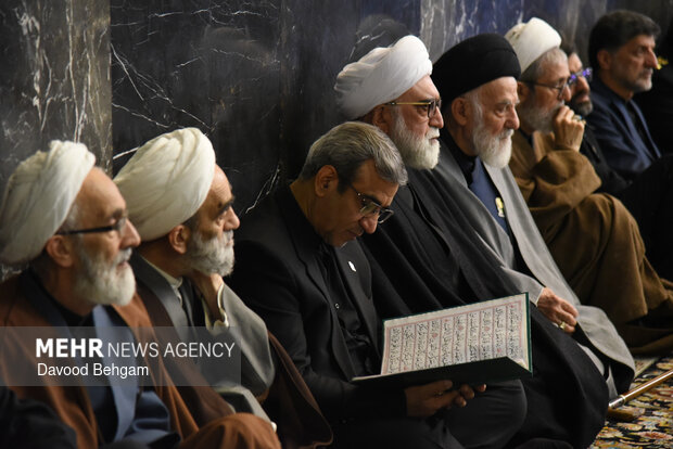 بزرگداشت شهیدان «لاریجانی، خطیب و شیرازی» در حرم رضوی