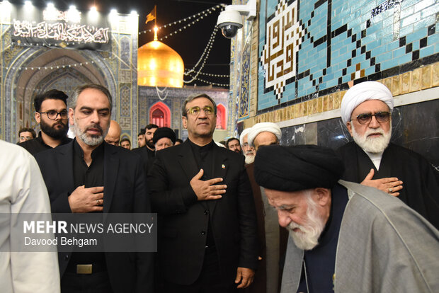 بزرگداشت شهیدان «لاریجانی، خطیب و شیرازی» در حرم رضوی