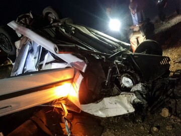 واژگونی خودرو پژو در محور سیرجان- بلورد دو کشته و یک مصدوم داشت