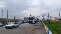 کاروان تریلی ها در بیله سوار برای حمایت از رهبر انقلاب