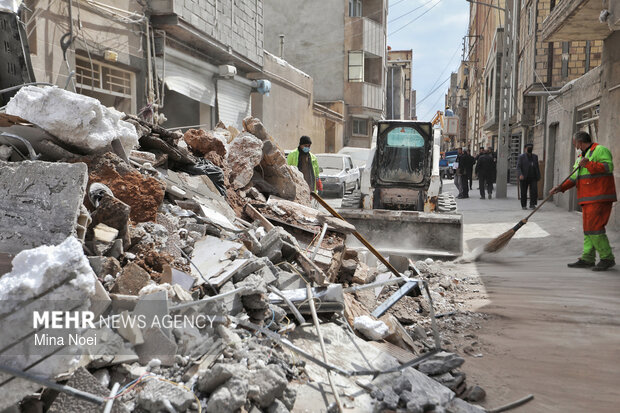 تخریب منازل مسکونی در کوی قره‌باغی تبریز