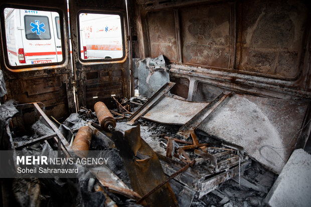 حمله آمریکا و رژیم صهیونیستی به پایگاه و ناوگان اورژانس تهران