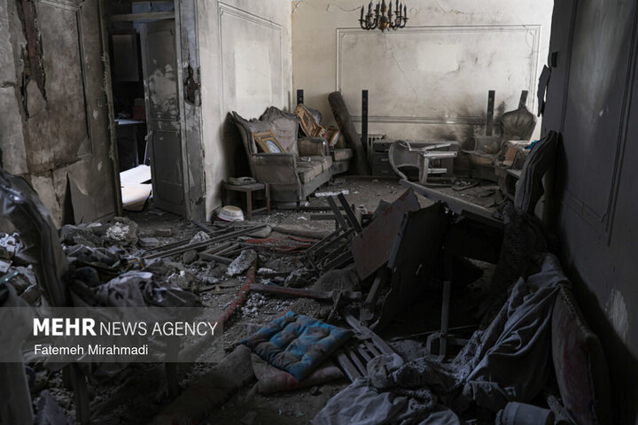 آثار تجاوز هوایی  آمریکا و رژیم صهیونیستی به  محله بریانک تهران