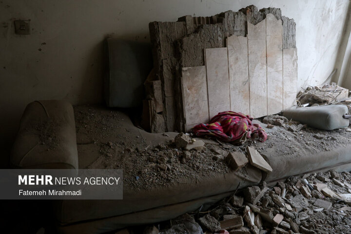 آثار تجاوز هوایی  آمریکا و رژیم صهیونیستی به  محله بریانک تهران