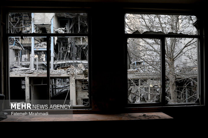 آثار تجاوز هوایی  آمریکا و رژیم صهیونیستی به  محله بریانک تهران