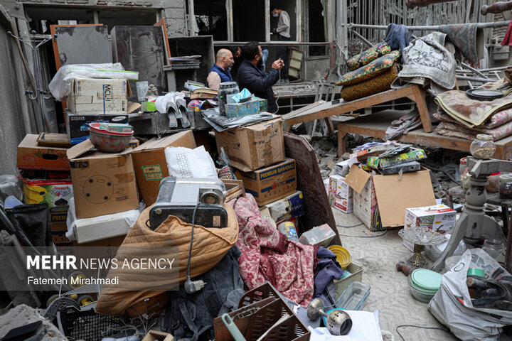 آثار تجاوز هوایی  آمریکا و رژیم صهیونیستی به  محله بریانک تهران