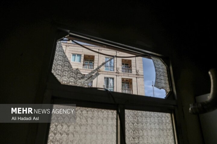 آثار تجاوز هوایی  آمریکا و رژیم صهیونیستی به منطقه گیشا تهران