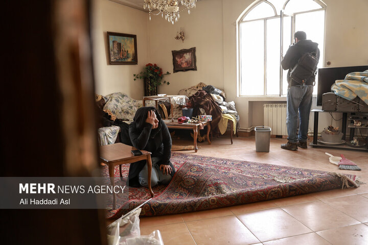 آثار تجاوز هوایی  آمریکا و رژیم صهیونیستی به خیابان طالقانی تهران