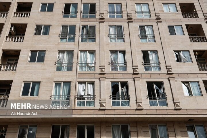 آثار تجاوز هوایی  آمریکا و رژیم صهیونیستی به منطقه گیشا تهران