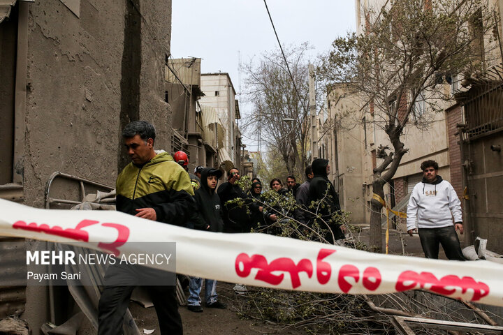 آثار تجاوز هوایی  آمریکا و رژیم صهیونیستی به  محله بریانک تهران