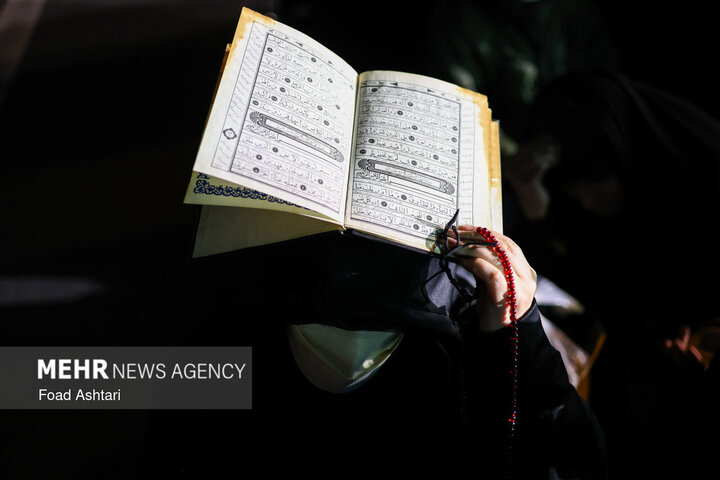مراسم احیای ماه مبارک رمضان در میدان شهدای هفتم تیر تهران