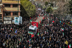 تشییع ۲۱ شهید جنگ رمضان در تبریز