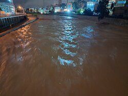 لبریز شدن رودخانه خشک شیراز از بارش باران