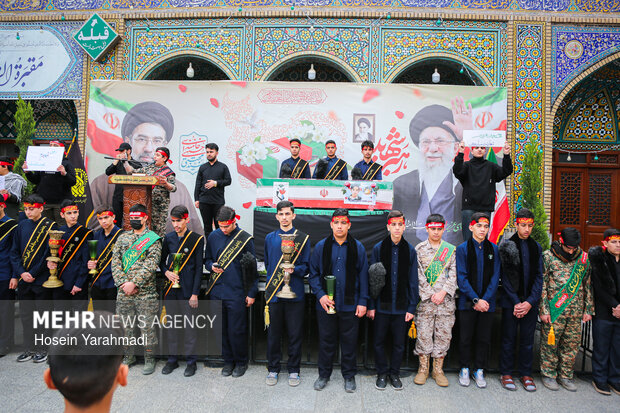 تشییع پیکر دانش‌آموز شهید محمدحسین دهقان در قم