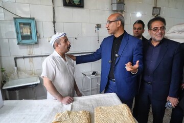 استاندار کرمانشاه به‌صورت سرزده از نانوایی‌های شهرستان صحنه بازدید کرد