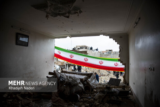 تخریب منازل مسکونی در پی حملات آمریکایی صهیونیستی به اصفهان