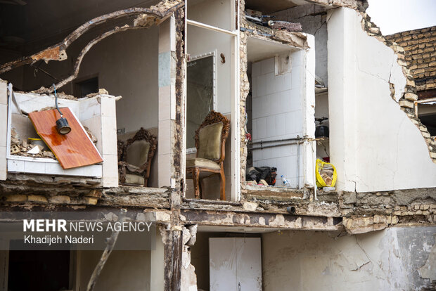 تخریب منازل مسکونی در پی حملات آمریکایی صهیونیستی به اصفهان