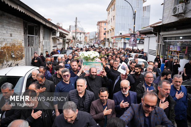 تشییع شهید مزروعی در رشت
