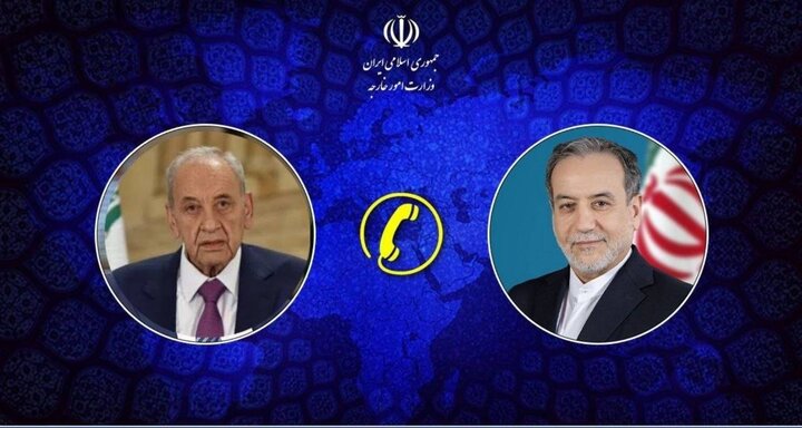 گفتگوی تلفنی عراقچی با رئیس مجلس نمایندگان لبنان