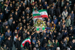 مراسم وداع با پیکر شهید مدافع امنیت پیام رجبی