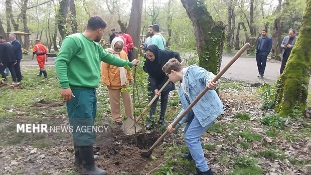 پویش پاکسازی و درختکاری در پارک جنگلی بندر کیاشهر برگزار شد